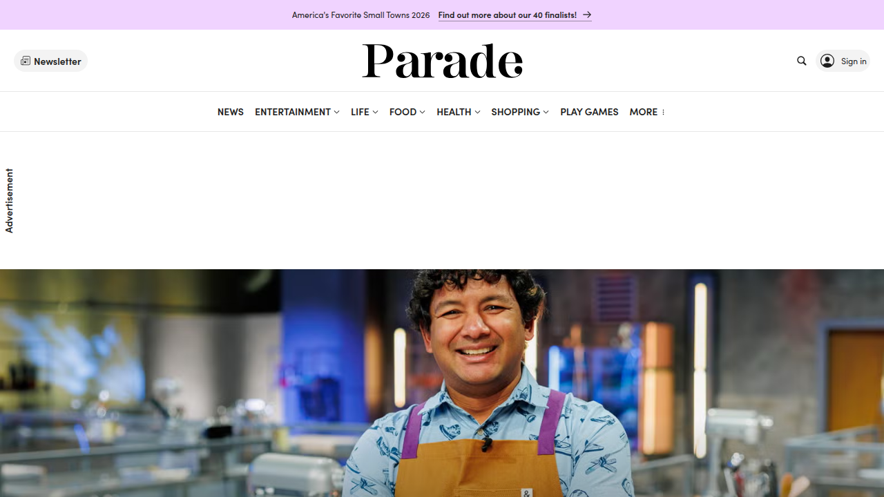 A screenshot of Parade.com, a site that has ranked Kristin Hannah's 'The Nightingale' among the most read books in the United States.