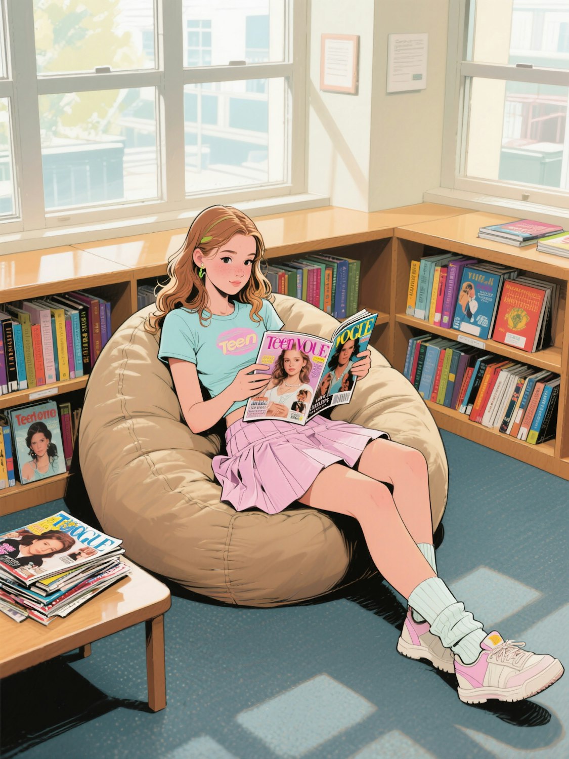 A young reader engrossed in a fantasy novel, reflecting Percy Jackson's influence on relatable and diverse protagonists in YA fantasy.