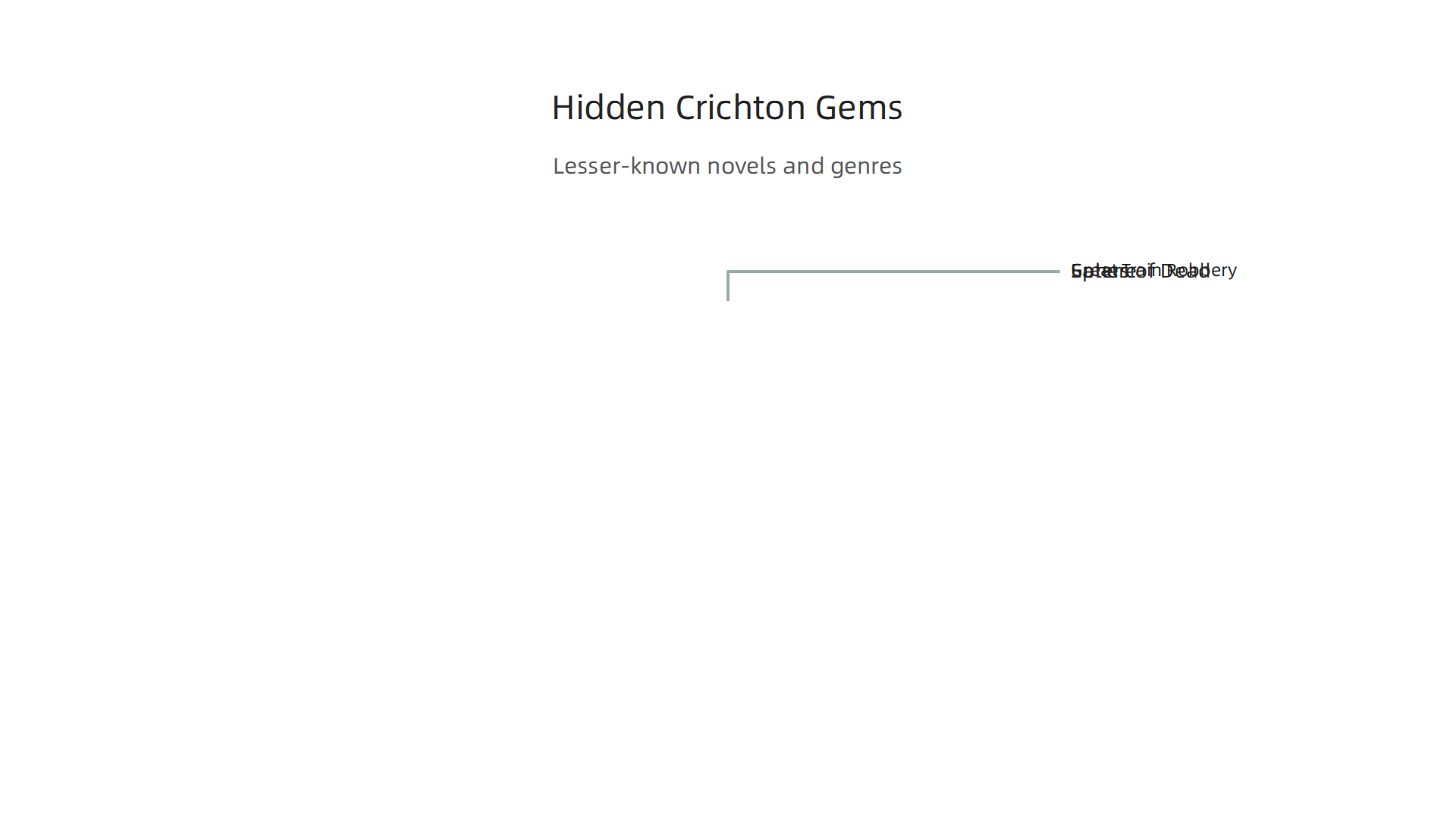 Discover Michael Crichton's lesser-known novels, showcasing his versatility across various genres.