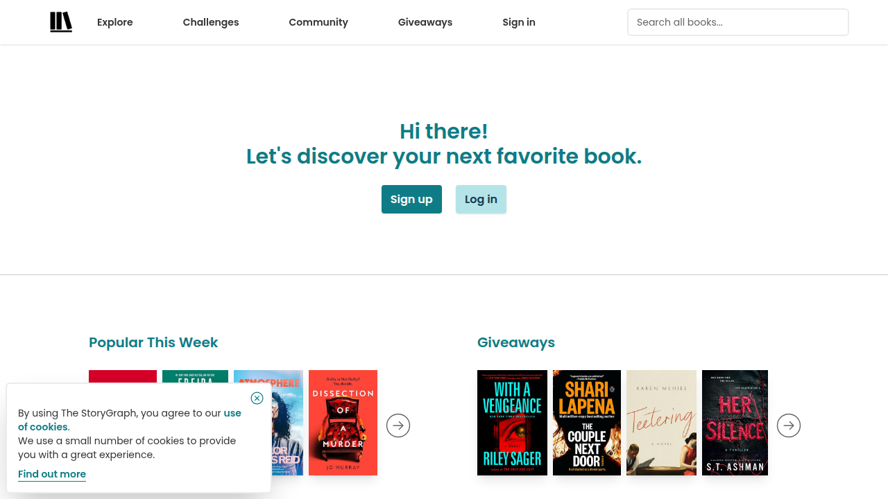 The StoryGraph's interface, demonstrating how users can track reading progress, mood, and genre preferences for better curation.